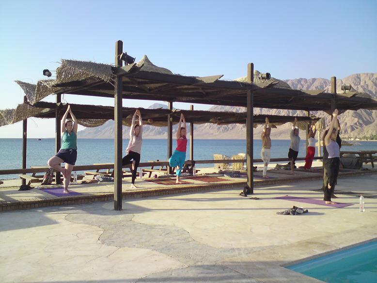 Yoga classes at sunrise in Nuweiba