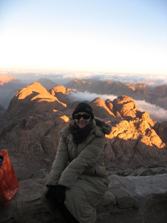 Sunrise at the top of Moses Mountain Sinai Egypt