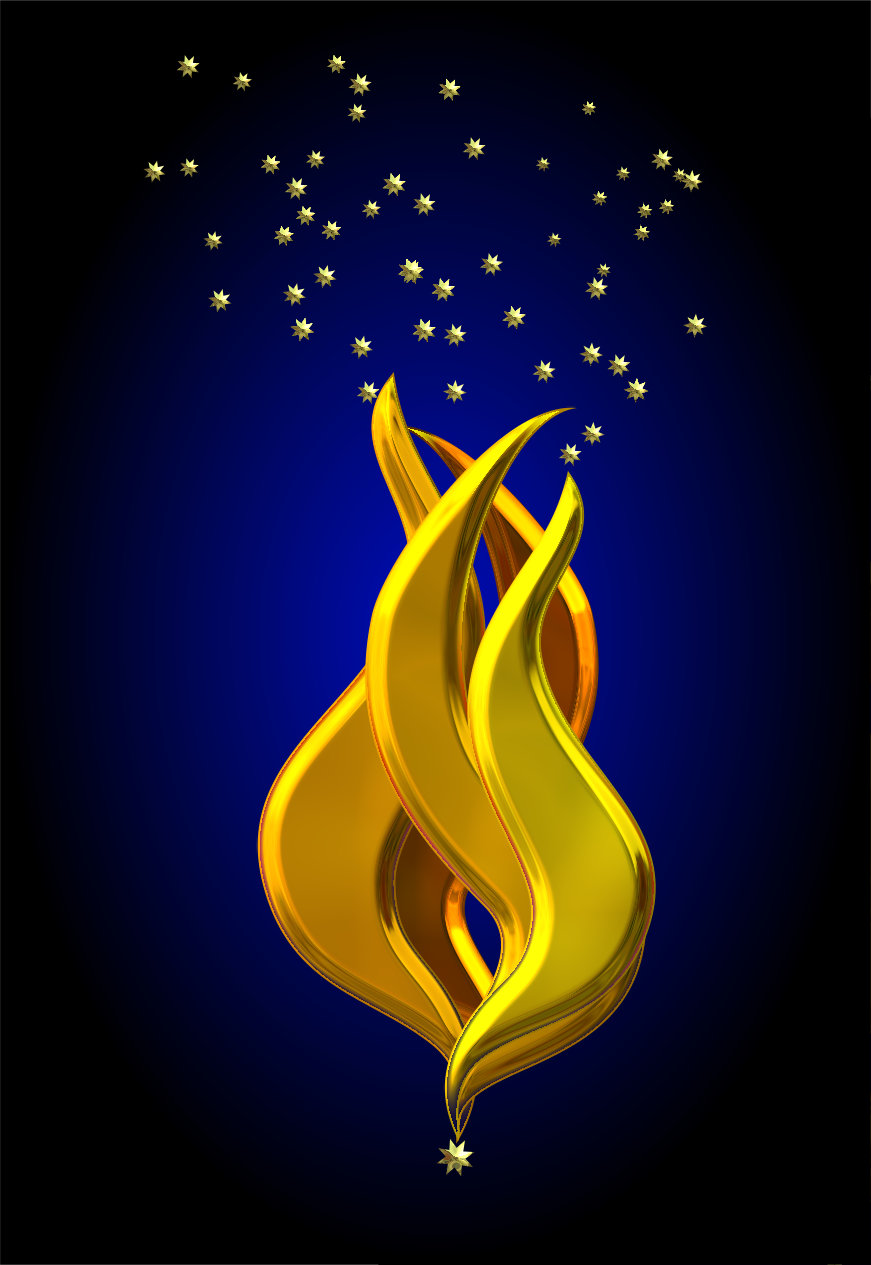 Flame illustration for Fire Bright Poem