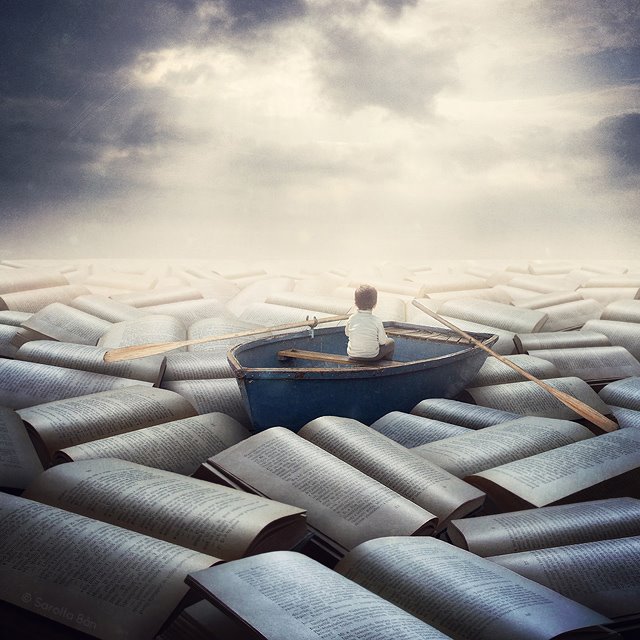 The Boy On The Sea Of Books