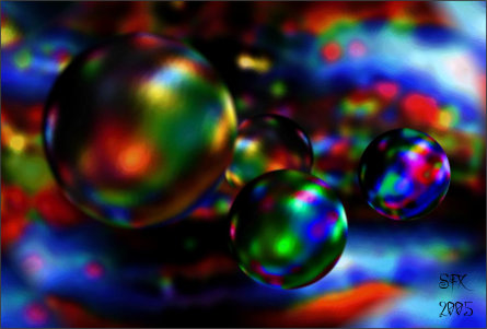 Multicoloured Bubbles - Riversmooth Digital Art by Silvia Hartmann
