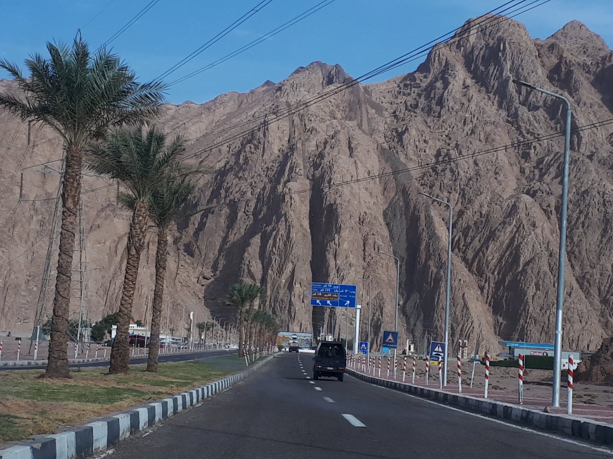 Driving through Sinai from Sharm el Sheikh to Nuweiba