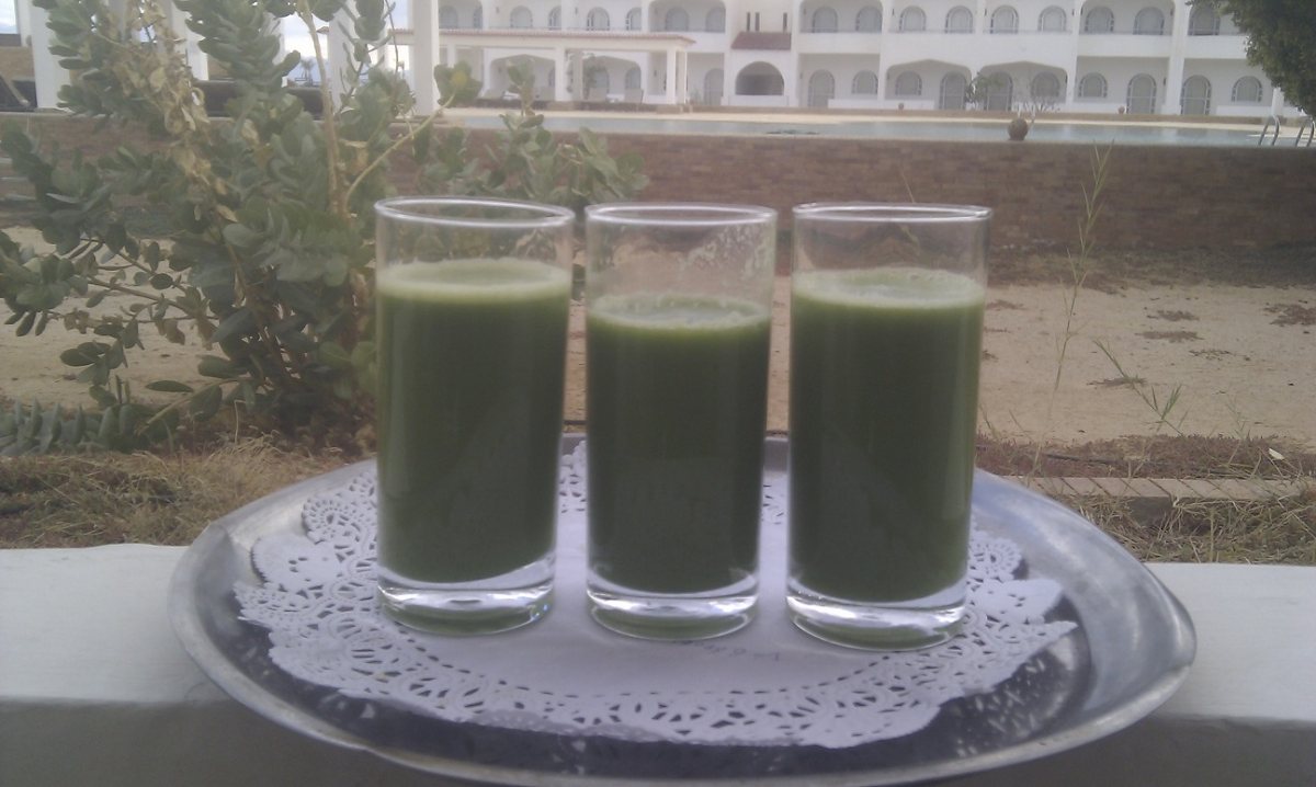 Four days of juice detox in between our raw meal days
