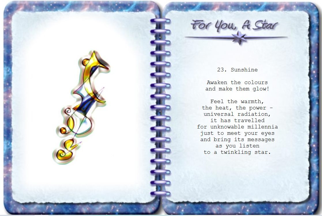 Page from the For You A Star Web Book