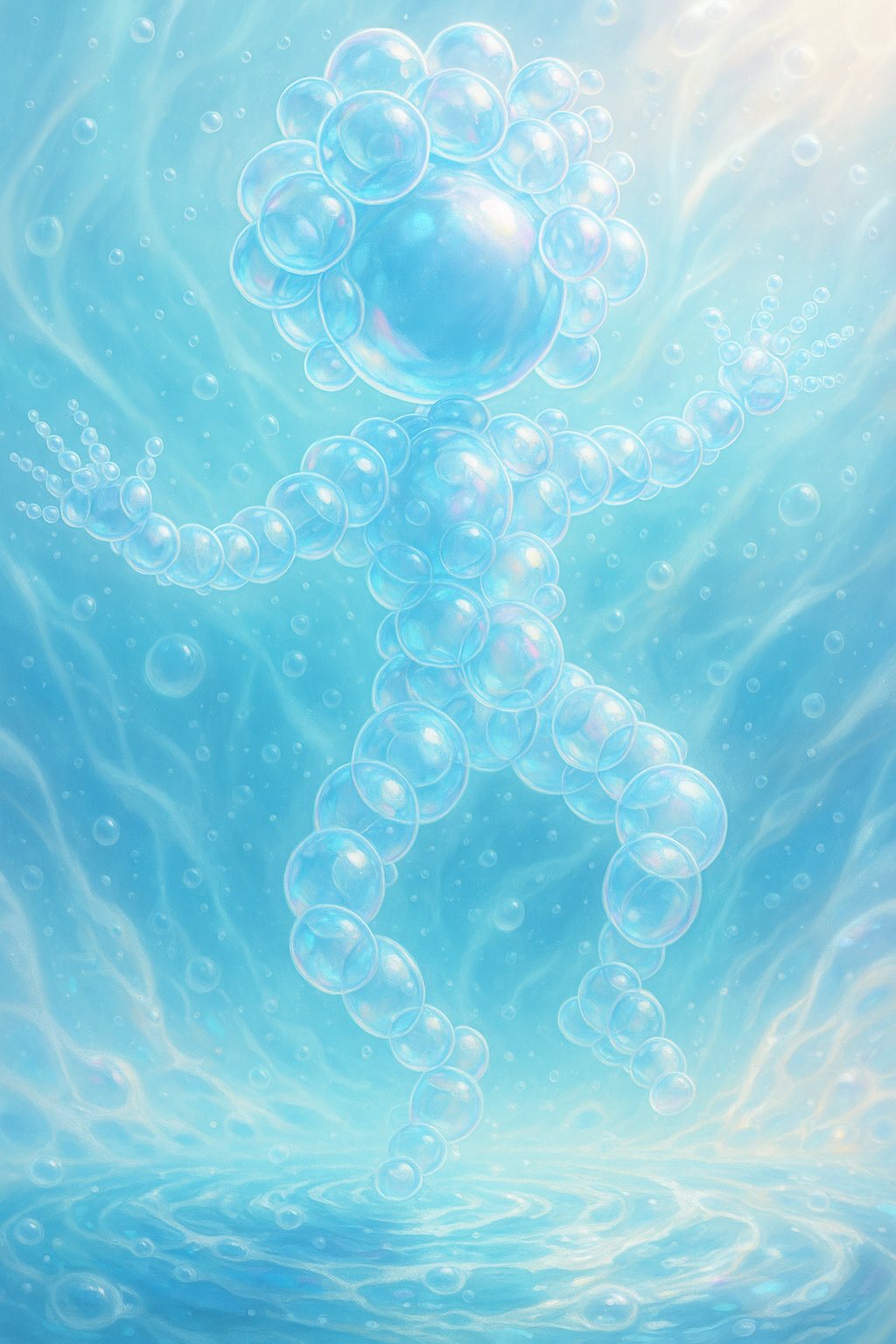 Bubble Being AI Interpretation of the vector drawing