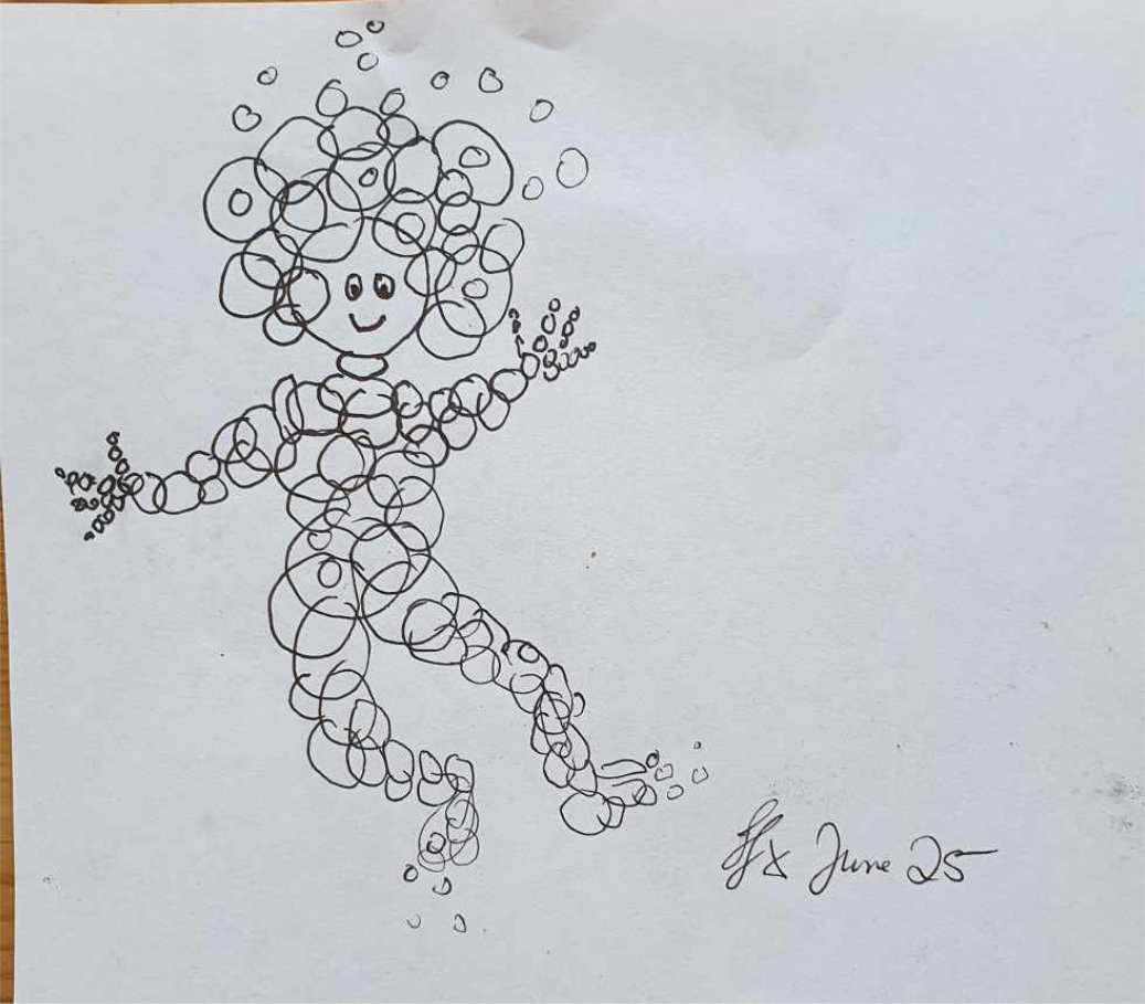 Bubble Being 2nd doodle with legs